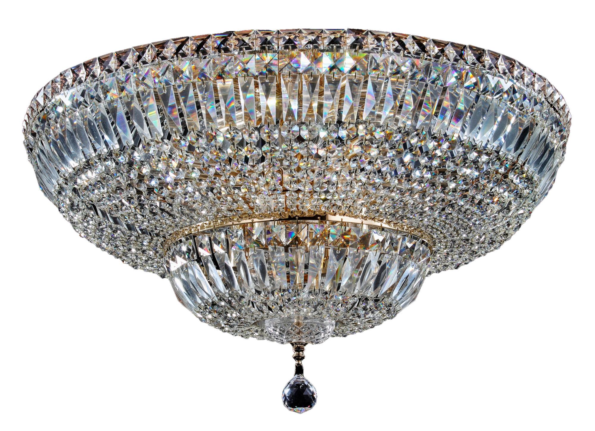 Lampadario Royal Classic in Metallo Basfor Oro Antique