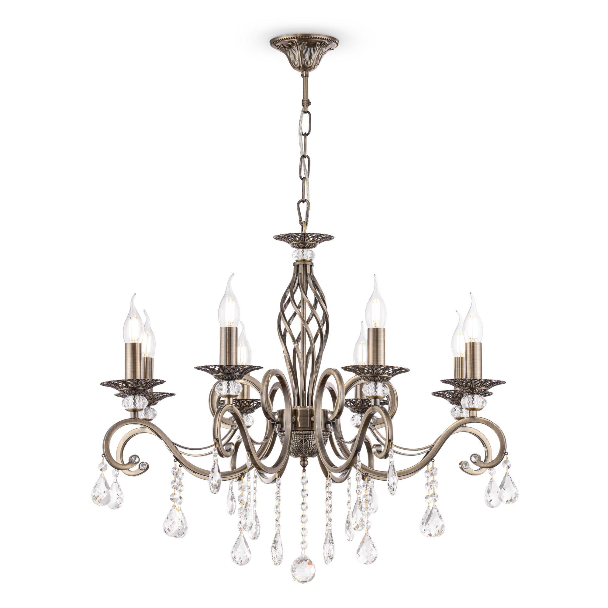 Lampadario Royal Classic in Metallo Grace Ottone