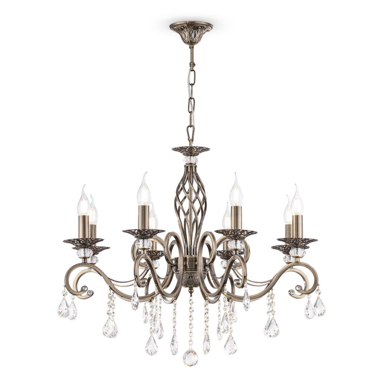 Lampadario Royal Classic in Metallo Grace Ottone