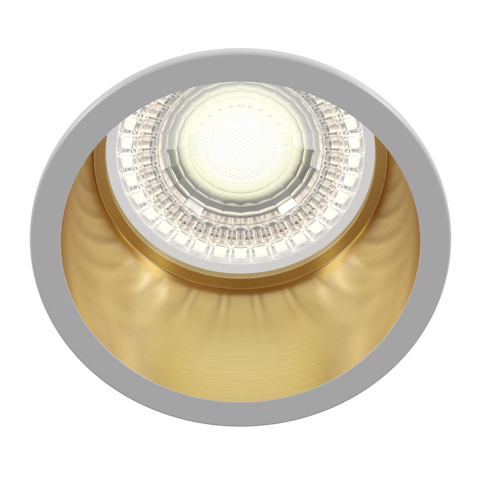 Faretto da incasso Downlight in Alluminio Reif Bianco con Oro