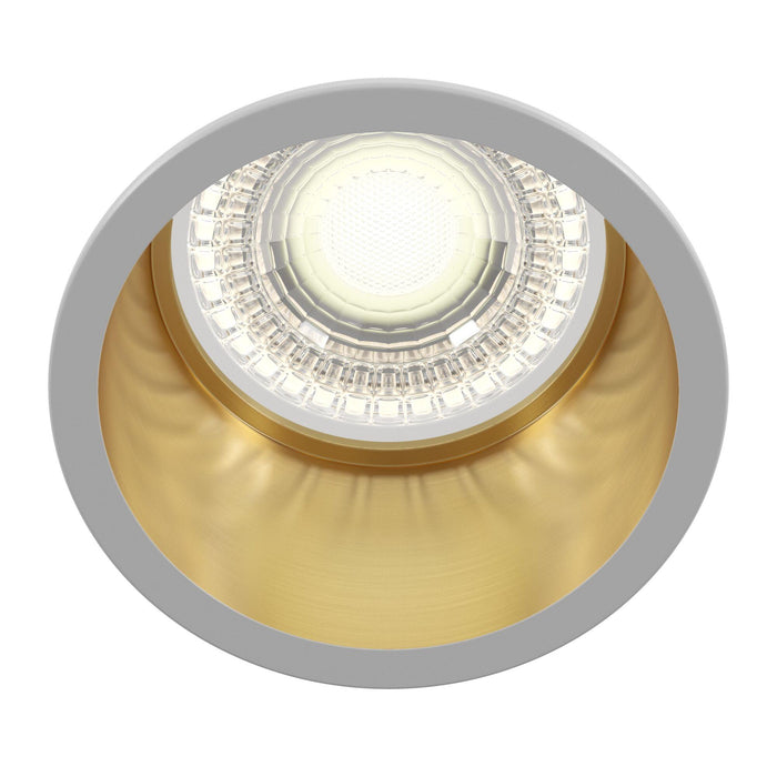 Faretto da incasso Downlight in Alluminio Reif Bianco con Oro