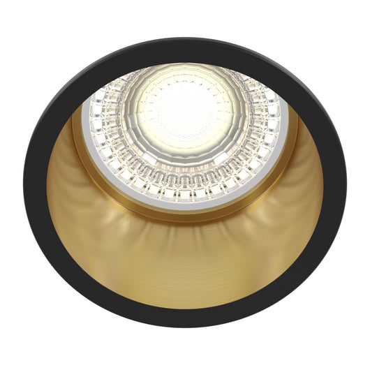 Faretto da incasso Downlight in Alluminio Reif Nero con Oro