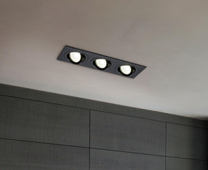 Faretto da incasso Downlight in Alluminio Atom Nero