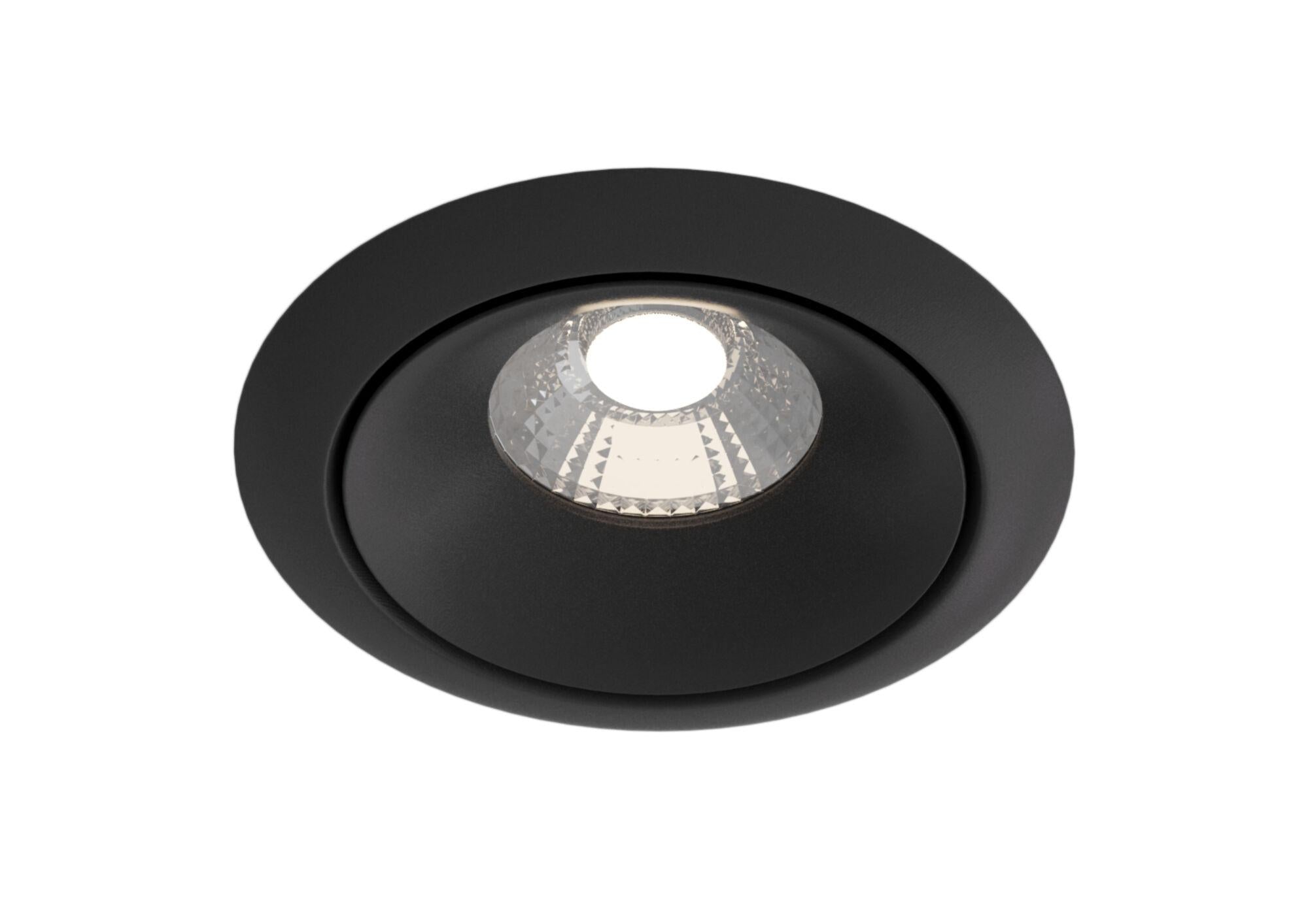 Faretto da incasso Downlight in Alluminio Yin Nero