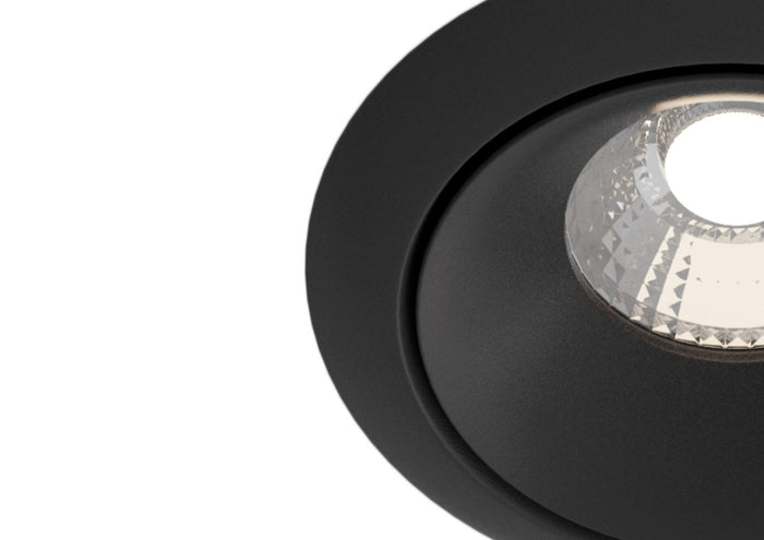 Faretto da incasso Downlight in Alluminio Yin Nero