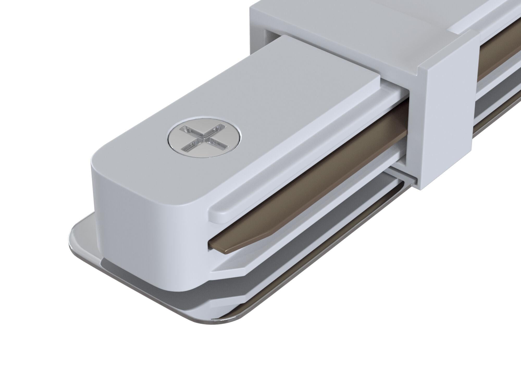 Connettore Prolunga per Sistema Illuminazione a Binario Monofase Bianco