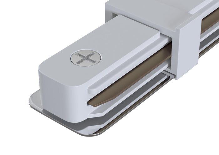 Connettore Prolunga per Sistema Illuminazione a Binario Monofase Bianco