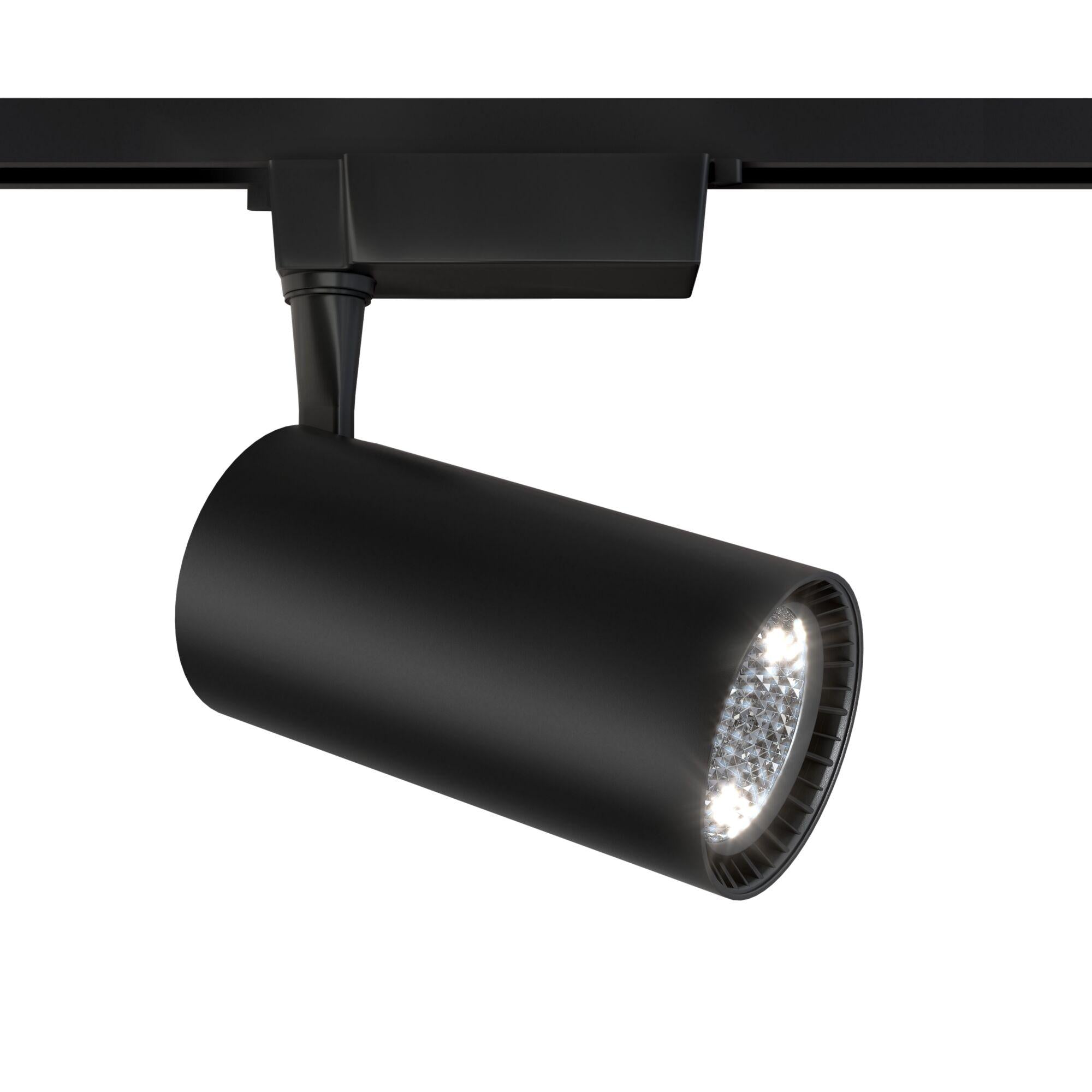 Faretto a LED per Sistema Illuminazione Binario 40W 3000K in Alluminio Vuoro  Nero