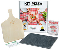 Set Pietra Lavica + Pala in Legno 30x35 cm da Forno per Pizza Napoletana