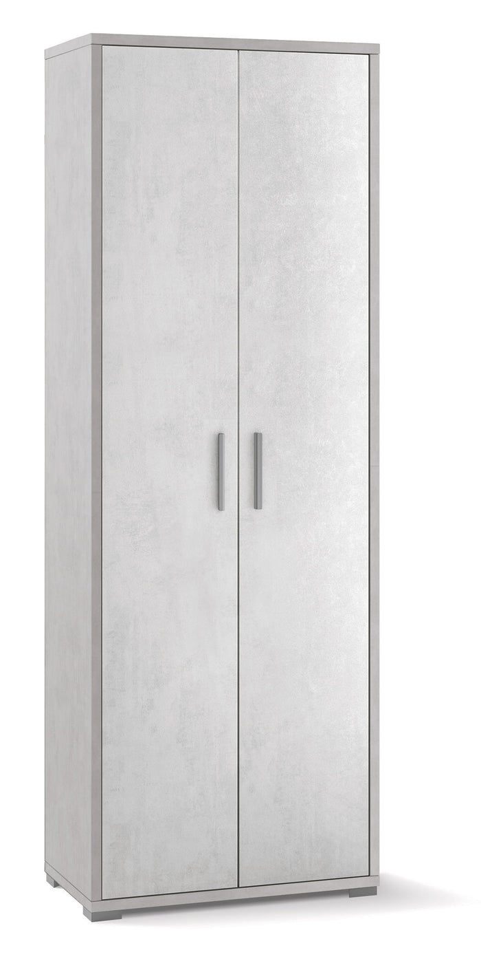 Armadio 2 Ante 71x199x41 cm Ossido Bianco