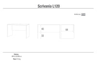 Scrivania 120x76x69 cm Cemento