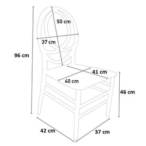 Sedia bianca con cuscino similpelle new phoenix in plastica monoblocco 