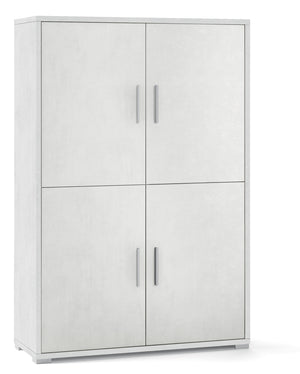 Mobile con 4 Ante 108x161x41 cm Ossido Bianco