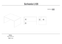 Scrivania 120x73x73 cm Bianco Fiammato