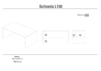 Scrivania 150x73x73 cm Bianco Fiammato