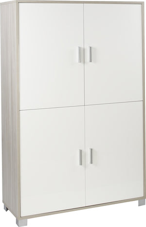 Mobile 4 Ante 107x162x41 cm Olmo Chiaro/Bianco Fiammato