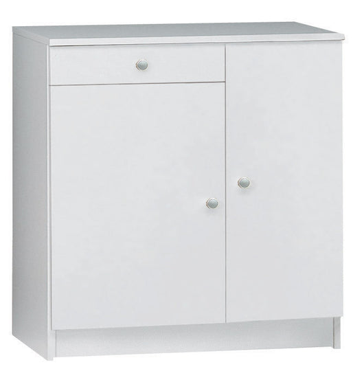 Mobile 2 Ante 1 Cassetto 77x80x34 cm Bianco Lisco