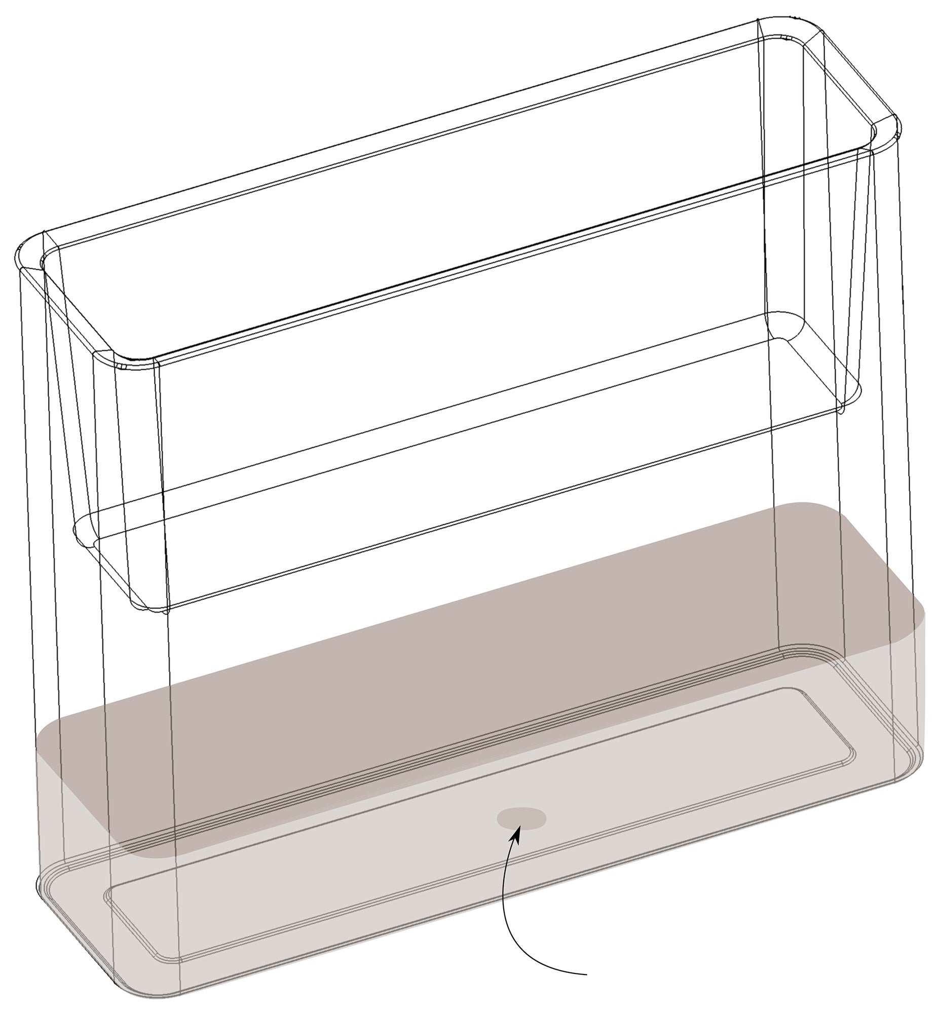 Vaso 90x27x77 cm in Polietilene Divio 80 Antracite Indoor