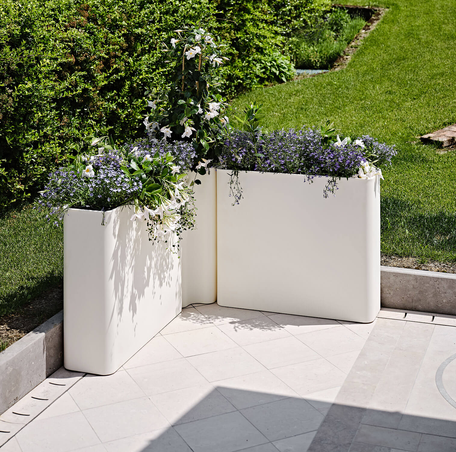 Vaso 90x27x77 cm in Polietilene Divio 80 Antracite Outdoor