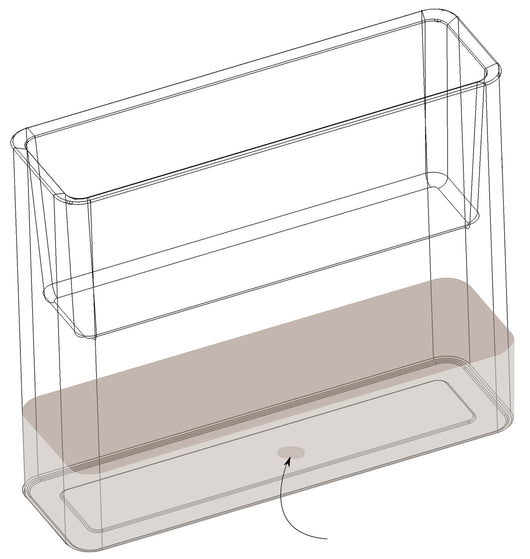 Vaso 90x27x77 cm in Polietilene Divio 80 Bianco Indoor