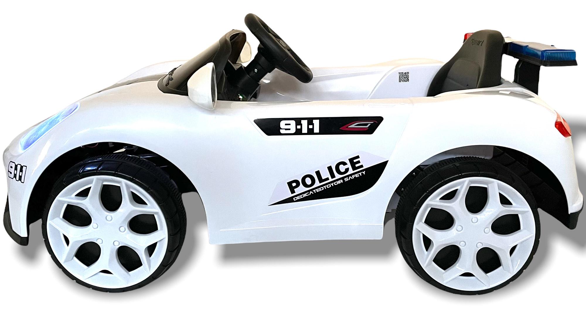 Macchina Elettrica della Polizia per Bambini 6V Police Blu