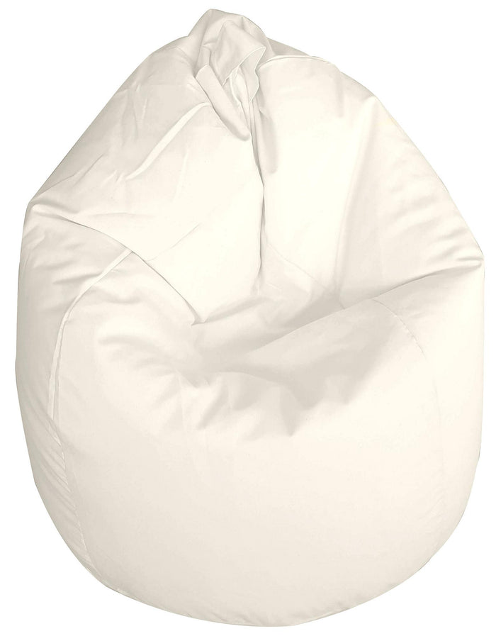 Poltrona Sacco Pouf in poliestere 70x110 cm Ariel Bianco