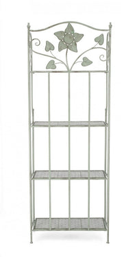 Scaffale 4 Ripiani 59x28x167 cm Harriet in Acciaio Salvia