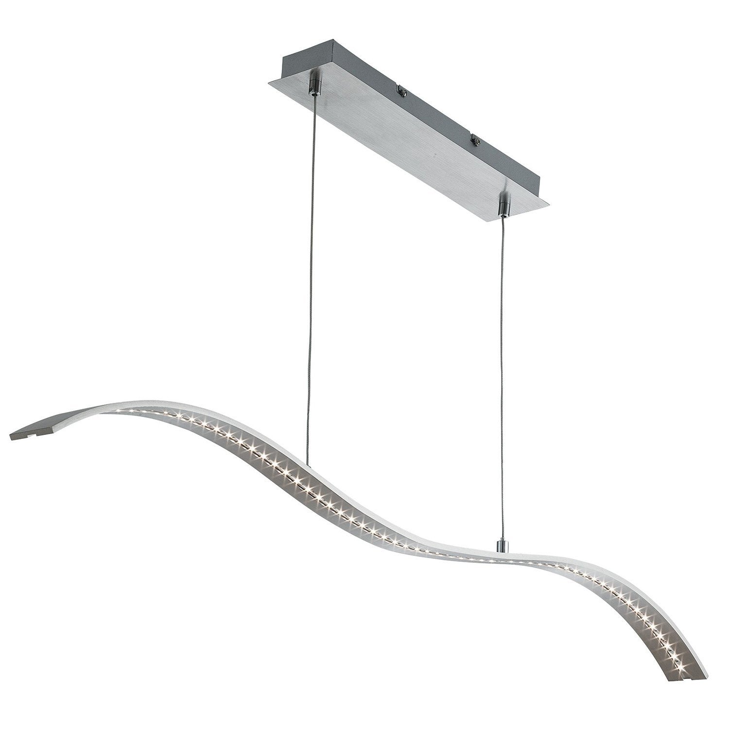 Lampadario Moderno Ala Acciaio Argento Marrone Led 10W 3000K