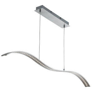 Lampadario Moderno Ala Acciaio Argento Marrone Led 10W 3000K