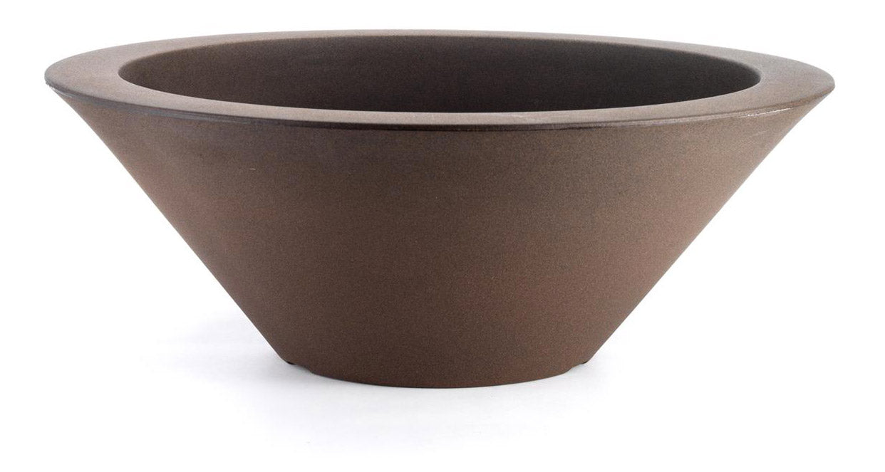 Vaso Ø60x22 cm in Polietilene Schio Ciotola 60 Bronzo