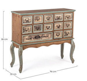 Credenza 1 Anta 7 Cassetti Kompart in Legno