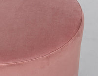 Pouf Lucilla in Tessuto effetto Velluto Rosa