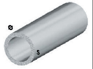 5pz profilo argento h.100 cm tubo tondo 6x1 mm cod:ferx.20882