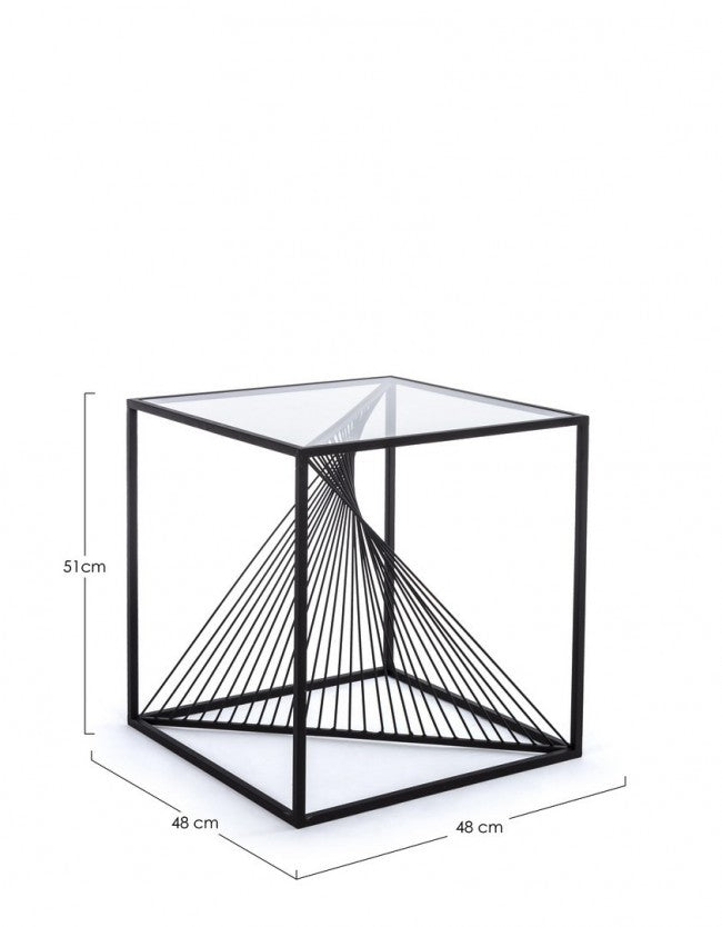 Tavolino Espiral 48x48 in Metallo