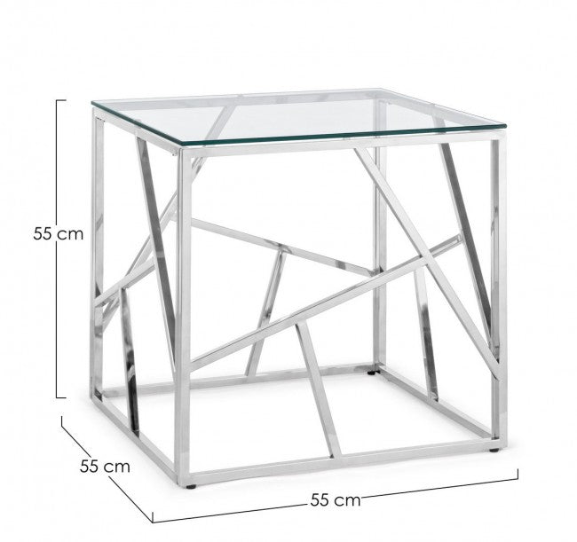 Tavolino Rayan Quadrato 55x55 in Metallo