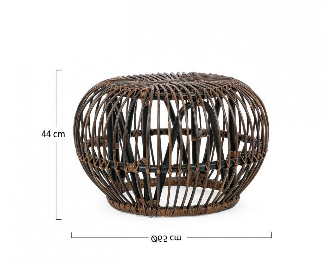 Tavolino Pouf Doradal Croco in Fibre Naturali