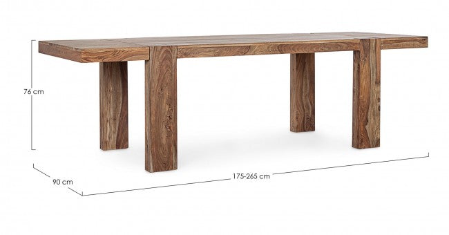 Tavolo Allungabile 175-265x90 cm Sunderland in Legno