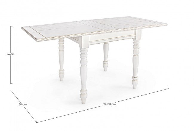 Tavolo Allungabile 80-160x80 cm Colette in Legno