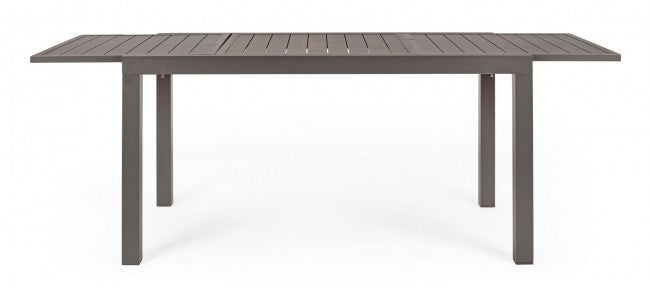 Tavolo Allungabile Hilde 140-210x77 cm Coffee in Alluminio