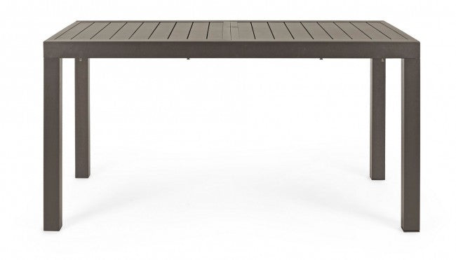 Tavolo Allungabile Hilde 140-210x77 cm Coffee in Alluminio