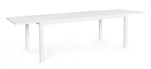 Tavolo Allungabile Hilde 200-300x100 cm Bianco in Alluminio