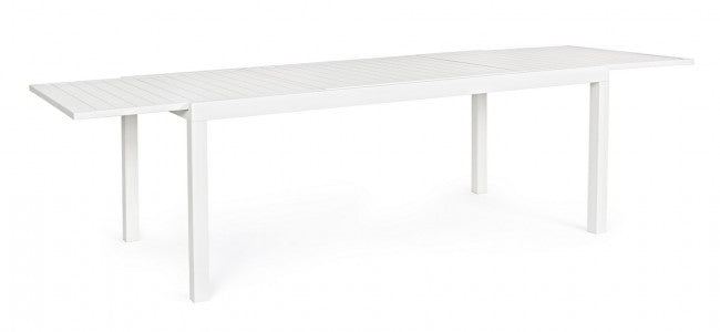 Tavolo Allungabile Hilde 200-300x100 cm Bianco in Alluminio