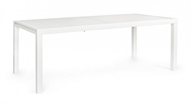 Tavolo Allungabile Hilde 200-300x100 cm Bianco in Alluminio