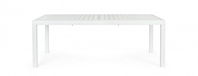 Tavolo Allungabile Hilde 200-300x100 cm Bianco in Alluminio