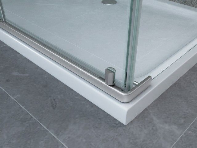 Box doccia in Cristallo 8 mm frameless due lati apertura battente interno ed esterno - Misura: 70 x 130 x195h