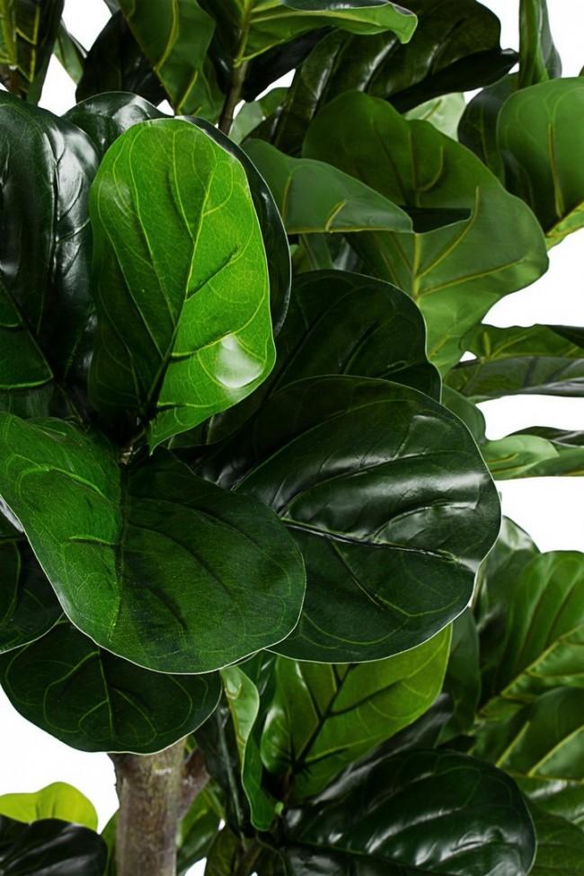 Pianta Artificiale Ficus Lyrata 153 Foglie H190 con Vaso Verde