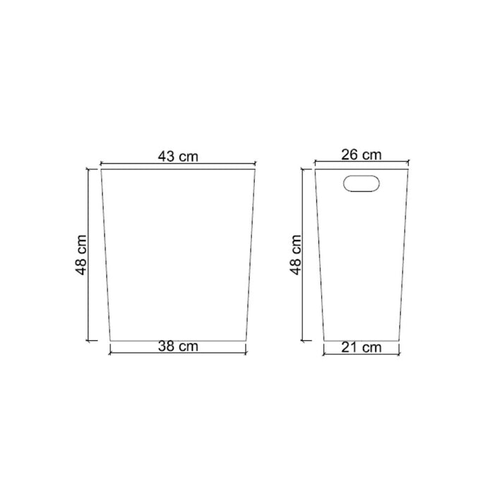 Porta Biancheria 'Koh-i-Noor' in ecopelle con sacca interna - cm 43x26x48h - Cromo Metal