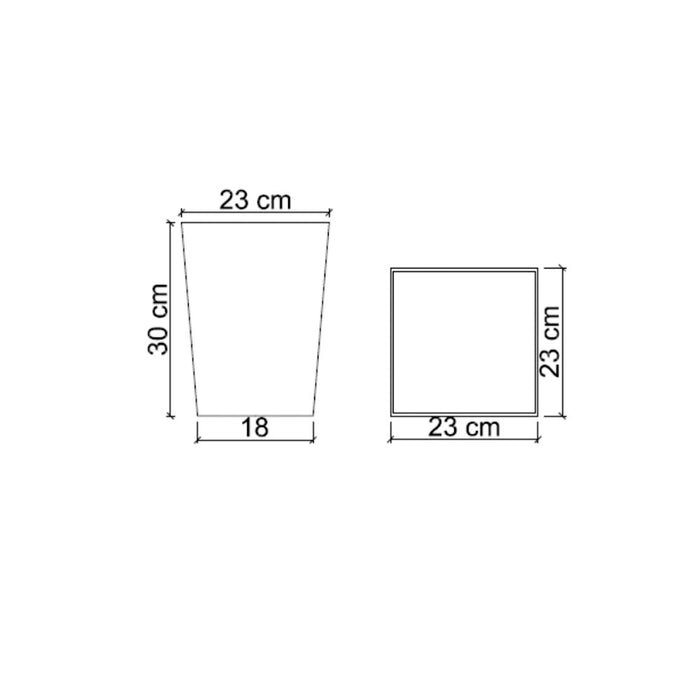 Cestino getta carta 'Koh-i-Noor' in ecopelle - cm 23x23x30h - Tortora