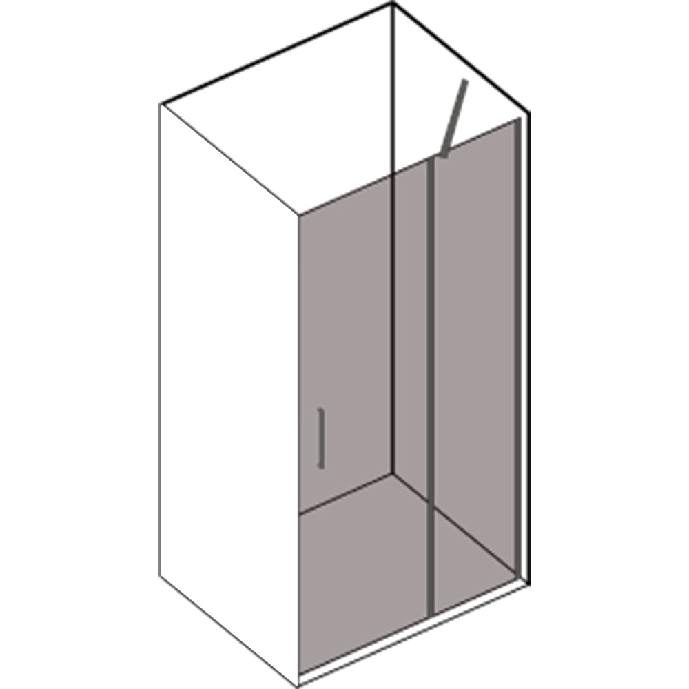 Porta doccia apertura battente reversibile per nicchia da 100 cm modello Demetra in cristallo trasparente 6 mm