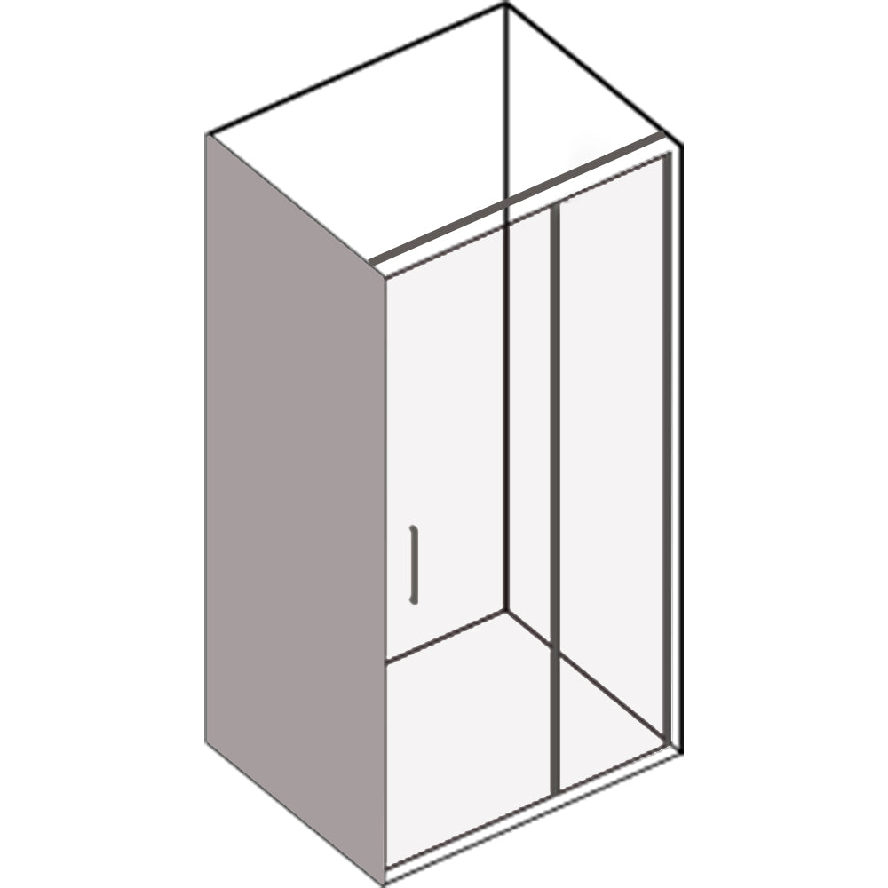 Parete fissa da 100 cm per porta doccia battente e soffietto modelli Ermes e Demetra in Cristallo Trasparente 6 mm